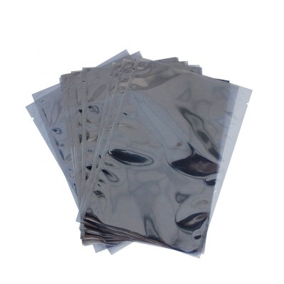 Custom Open Top Cleanroom Foil Aluminium Antistatic Zip lock Moisture Anti static Static Safe Barrier Packing Shielding ESD Bag