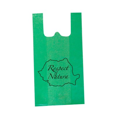 Customized Biodegradable T-shirt Shopping Bag For Supermarket