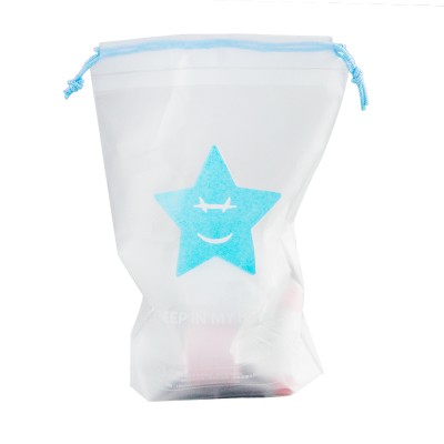 High Quality Plastic Waterproof Cosmetic Drawstring Storage Bag Travel Makeup Bag