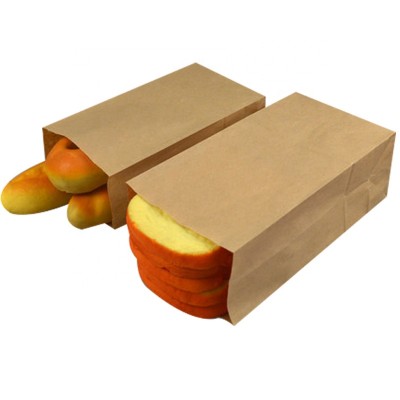 Manufacturers Wholesale Disposable Food Grade Packing Custom Brown Kraft Paper Bags