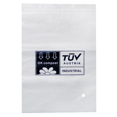 100% PLA Compostable Biodegradable Ziplock Bag Zipper Bag